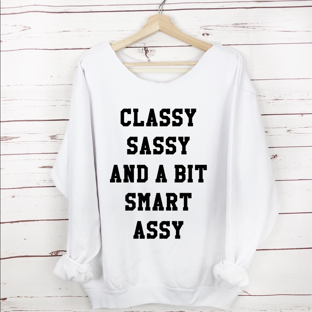 NEW Classy womens graphic sweatshirt, Funny - Picture 3 of 4